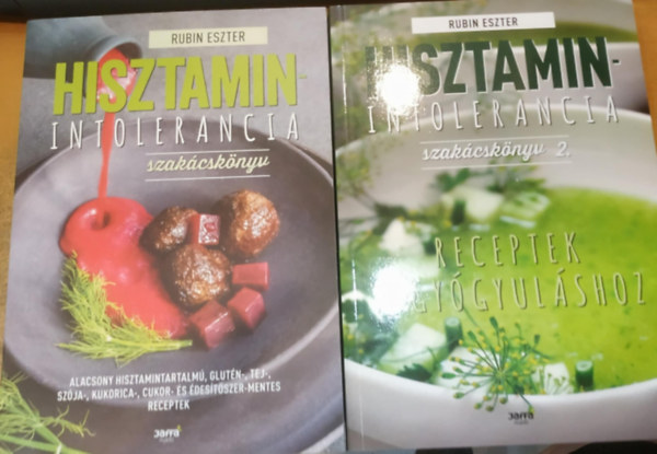 Rubin Eszter - 2 db Hisztaminintolerancia szakácskönyv 1-2.