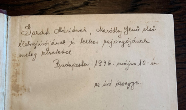 Mar�thy Jen� - Szeptembert�l-m�rciusig I-II. egybek�tve - A szerz� �zvegy�nek dedik�ci�j�val