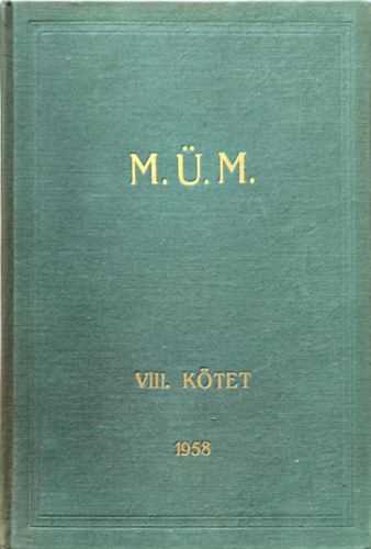 Magyar �get� m�nesk�nyv VIII. k�tet 1958.