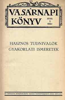 Vas�rnapi k�nyv 1930 I. f�l�v