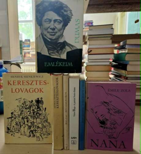 Sienkiewicz Henryk, Emil Zola, Ernest Hemingway, Victor Hugo, Honoré de Balzac Alexandre Dumas - 6db regény, KÖNYVMENTŐ AJÁNLAT: Emlékeim+ Kereszteslovagok I-II.+ Nana+ Az öreg halász és a tenger+ A párizsi Notre-Dame+ Hivatalnokok