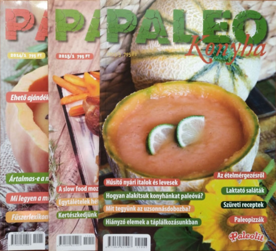 Szendi G�bor  (f�szerk.) - Paleo Konyha, 2014/1. + 2015/1., 3. (3 sz�rv�nysz�m)