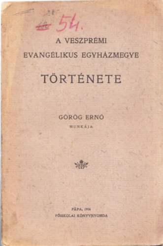 A veszprmi evanglikus egyhzmegye trtnete