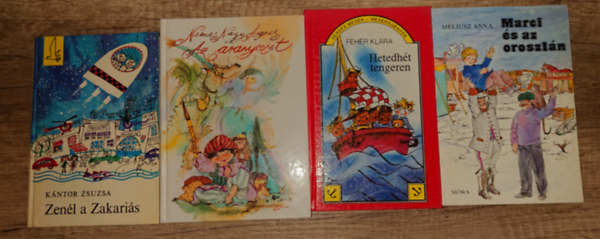 Kántor Zsuzsa, Méliusz Anna, Nemes Nagy Ágnes Fehér Klára - 4 klasszikus magyar mesekönyv: Hetedhét tengeren, Zenél a Zakariás, Marci az oroszlán, Az aranyecset