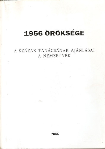 1956 rksge - A szzak tancsnak ajnlsai a nemzetnek