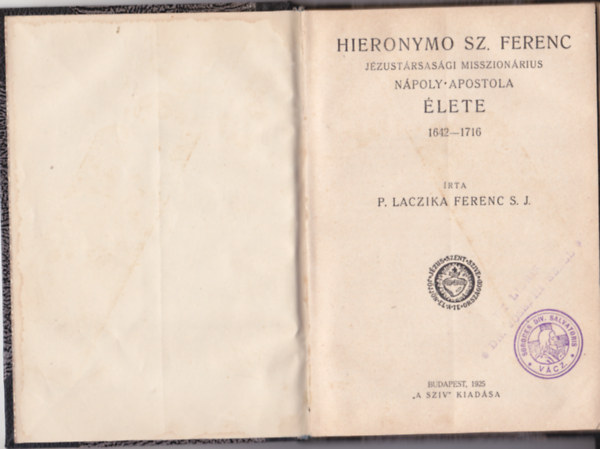 Hieronymo Szent Ferenc lete