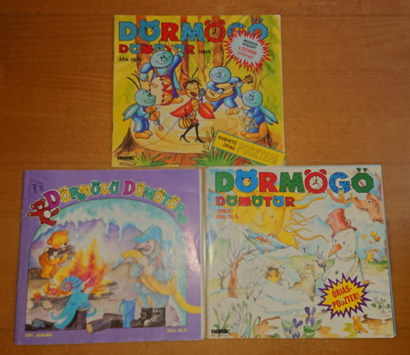 3 db Dörmögő Dömötör: 1991/ január; 1995/ szeptember; 1996/ március