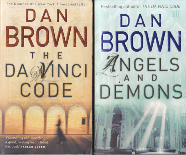 Dan Brown - 2 db angol nyelv Dan Brown regny: The da Vinci Code + Angels and Demons