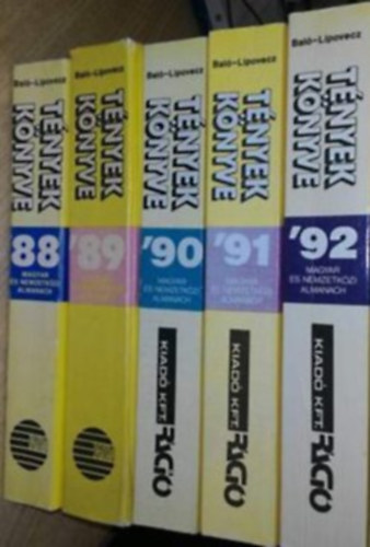 Bal�-Lipovecz - 5 db. T�nyek k�nyve: 88', 89', 90', 91', 92',