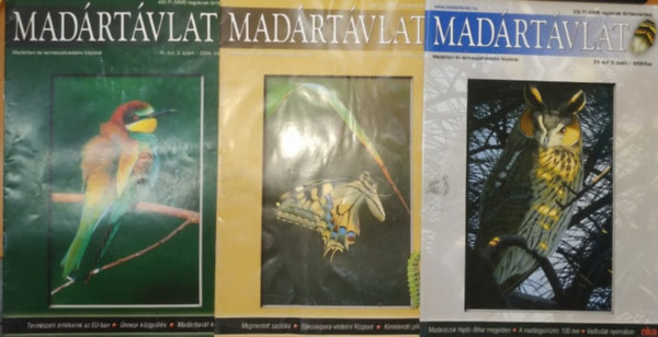 3 db Madrtvlat magazin, szrvnyszmok - Madrtani s termszetvdelmi folyirat
