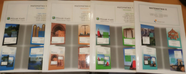 Zankó Istvánné, Novák Lászlóné, Andrási Tiborné, Hajdu Sándor Czeglédy István - 4 db Matematika 5-8 program (Műszaki kiadó)