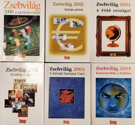 6 db Zsebvilg knyv (2000-2005)