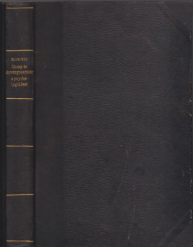 Dr. Kornis Gyula - Okság és törvényszerűség a psychologiában