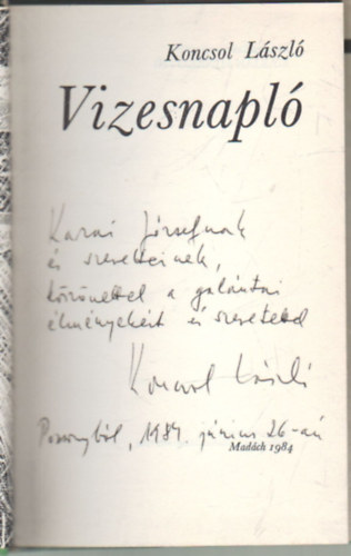 Koncsol L�szl� - Vizesnapl�