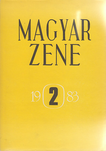 Szinna Undine - Magyar Zene 1983 Zenetudom�nyi Foly�irat XXIV.�vf.2.sz�m