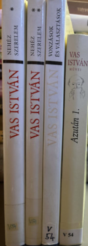 Vas istv�n - 4 db Vas Istv�n k�tet: Neh�z szerelem I-II. (A tavalyi h� - A f�lbeszakadt nyomoz�s) + Vonz�sok �s v�laszt�sok + Azut�n 1.