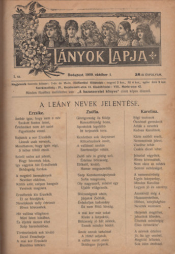 Lnyok Lapja 1909. okt. 1.-1910. pr. 01-ig. ( 36. vfolyam 1-13. szm )