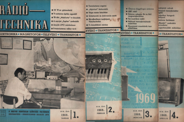 Stefanik P�l  (szerk) - R�di�technika 1969. teljes �vfolyam (1-12. sz�monk�nt)