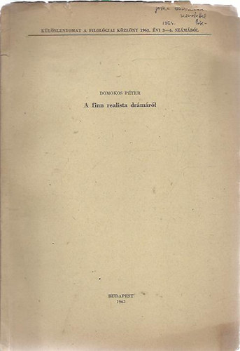 Domokos P�ter - A finn realista dr�m�r�l