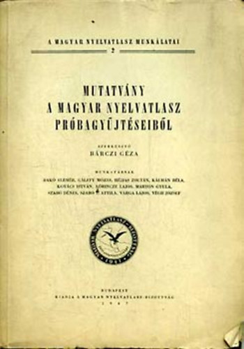 Brczi Gza - Mutatvny a magyar nyelvatlasz prbagyjtseibl