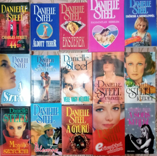 Danielle Steel - Danielle Steel knyvcsomag (15 db) Charles street 44 / ldott teher / kszerek / Halhatatlan szerelem / Ersebb a szerelemnl / A sztr / Szenvedly / Vele vagy nlkle / Emlkezs / gret / Megvlt szerelem / Palomino / A gyr /