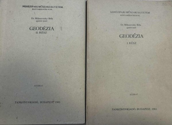 Dr. Milasovszky B�la - Geod�zia I-II.