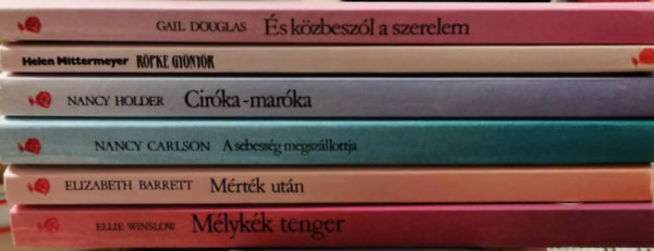Vörös rózsa szerelmes regények 6db mű