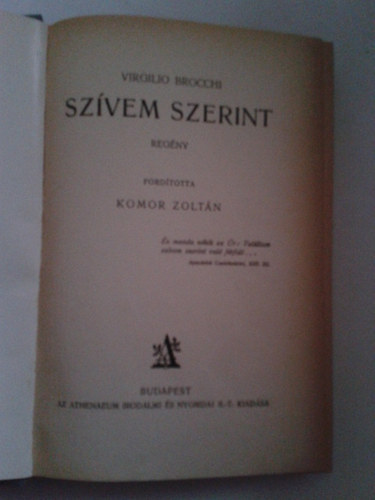 Virgilio Brocchi - Szívem szerint /olasz írok/