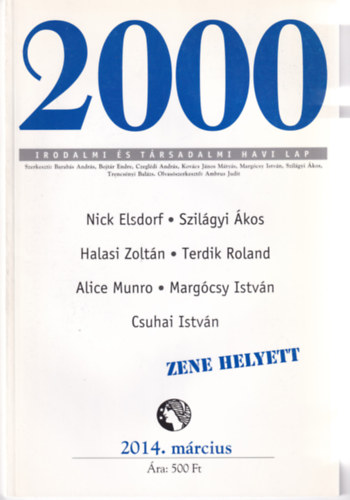 2000 Irodalmi s Trsadalmi Havi Lap - 2014. Mrcius