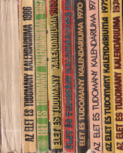 Élet és Tudomány - Természettudományos kalendárium 1956-1972, 1974 (18 db.)
