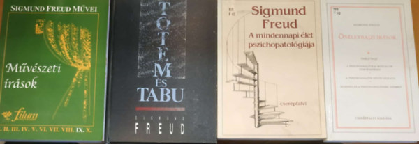 Sigmund Freud - 4 db Sigmund Freud: Totem �s tabu; �n�letrajzi �r�sok; A mindennapi �let pszichopatol�gi�ja; M�v�szeti �r�sok