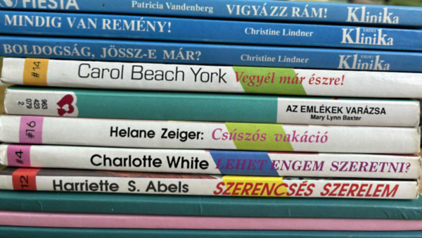 Cynthia Parker, Harriette S. Abels, Charlotte White, Helane Zeiger, Mary Lynn Baxter, Carol Beach York, Christine Lindner, Patricia Vandenberg Judith Kay - 10 db Romantikus k�nyv