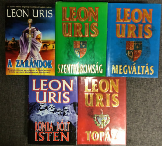 Uris Leon - (5db) Leon Uris könyvcsomag: A zarándok / Szentháromság / Megváltás / Romba dőlt Isten / Topáz