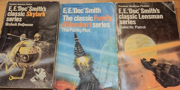 E.E. 'Doc' Smith - 3 db Panther Science Fiction: Galactic Patrol + Skylark DuQuesne + The Purity Plot