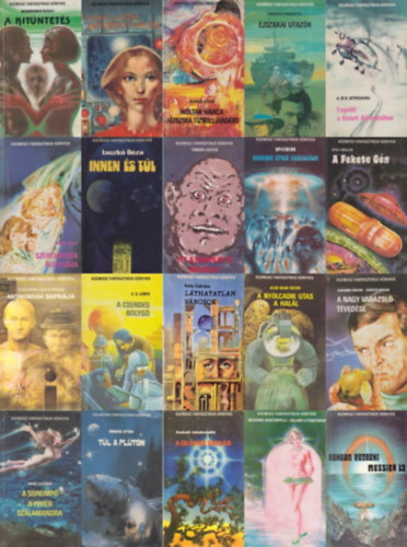 Borisz Sztrugackij Arkagyij Sztrugackij, C. S. Lewis, Nemere Istv�n, Steven Spielberg, Laczk� G�za, Adolfo Bioy Casares Italo Calvino, F. Hoyle J. Elliot, Umberto Simonetta, Johan Alan Dean Foster - 20 db a Kozmosz fantasztikus k�nyvek sorozatb�l: A nyolcadik utas a hal�l  + Fogad� a Halott Alpinist�hoz + A csendes bolyg� + Holtak harca - j�tszma t�zmilli�rd�rt + Harmadik t�pus� tal�lkoz�sok + Innen �s t�l + Morel tal�lm�nya /