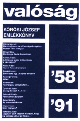 K�r�si J�zsef eml�kk�nyv