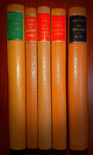 Karinthy Frigyes, Gustave Flaubert, Anna Seghers, Mihail Solohov Krdy Gyula - 5 brktses, sorszmozott ktet a Helikon Kisknytrbl: Az titrs/N.N., Capillria, Hrom mese, A Sankt Barbara-i halzsok felkelse, Emberi sors