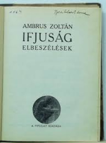 Ambrus Zoltán - Ifjuság elbeszélések