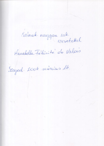 Annabelle F�licit� de Valois - Tisztess�gtelen�l