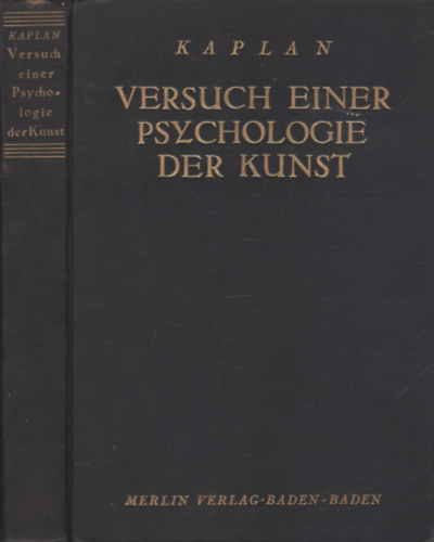 Leo Kaplan - Versuch einer Psychologie der Kunst