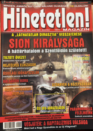 Hihetetlen magazin XXII. �vfolyam 12. (254.) sz�m 2022. december