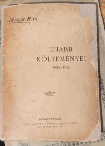 Makai Emil ujabb költeményei (1896-1898)- I. kiadás