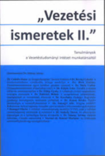 Vezetsi ismeretek II.