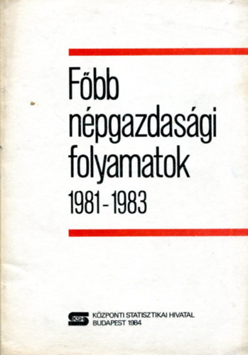 Nincs feltüntetve - Főbb népgazdasági folyamatok 1981-1983