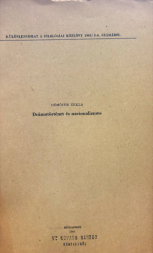 Dmtr Telka - Drmatrtnet s Nacionalizmus (Klnlenyomat)