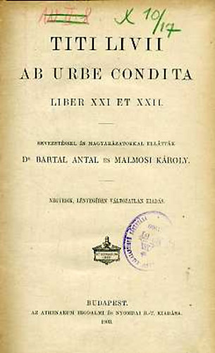 Livius - Titi Livii - Ab urbe condita - Liber XXI et XXII.