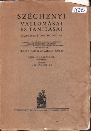 Szchenyi vallomsai s tantsai