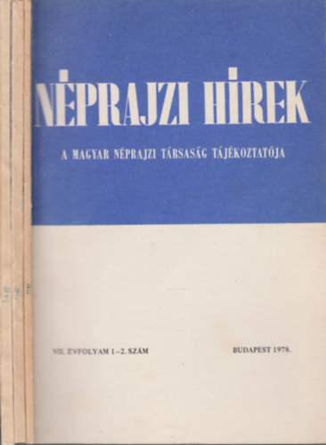 Nprajzi hrek 1978/1-6. szm (3 ktetben)