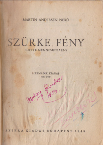 Martin Andersen Nex� - Sz�rke f�ny