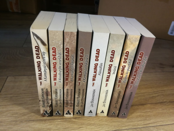 Jay Bonansinga Robert Kirkman - The Walking Dead - lhalottak 1-8. (A Kormnyz sznre lp / A Woodburybe vezet t / A Kormnyz buksa I-II. / Alszlls / Invzi / Keress s pusztts! / Visszatrs Woodburybe)